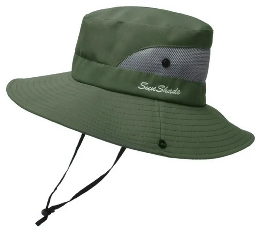 Ponytail Hole Breathable Bucket Hat