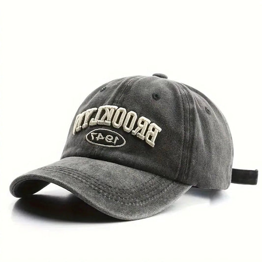 Washed Vintage Embroidered Brooklyn 1947 Baseball Cap