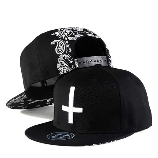 Flip Cross Embroidered SnapBack Hat