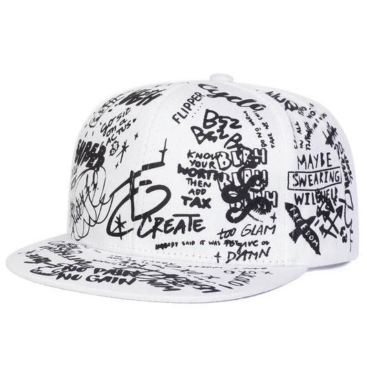 Graffiti Print SnapBack Hat
