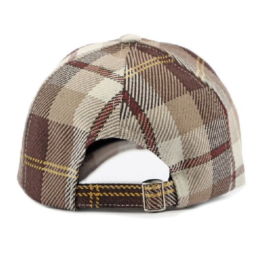 Plaid Stripped Pattern Baseball Cap