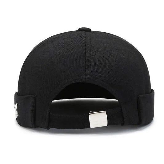 X Emblem Adjustable Brimless Skullcap