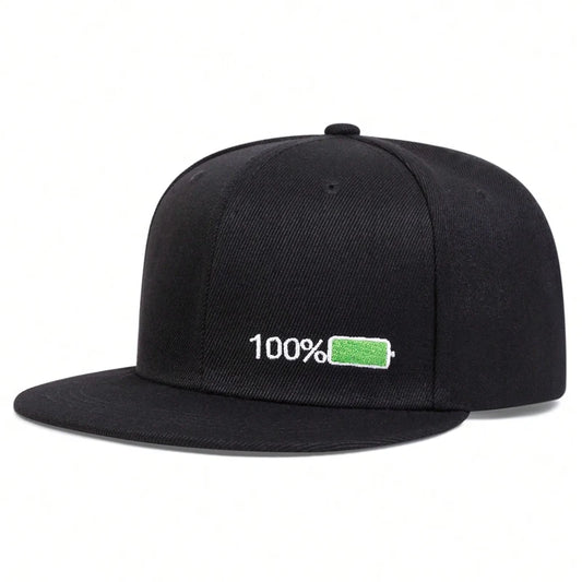 Battery Level Embroidered SnapBack Hat
