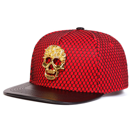 Metal Skull Snapback Hat