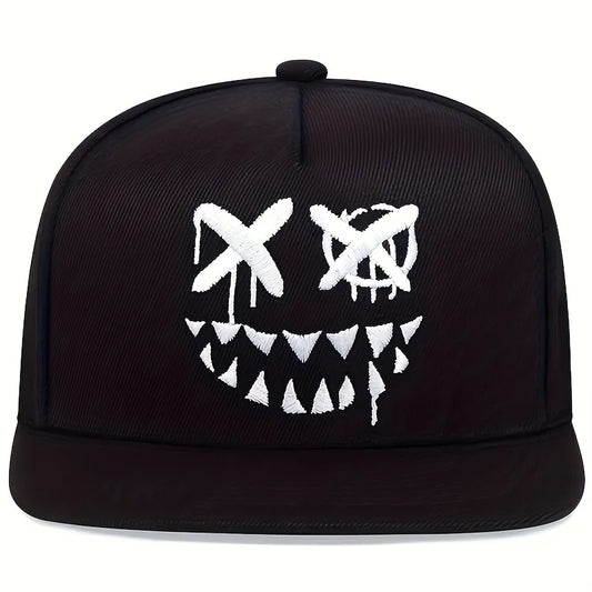 Ghostly “X” Eyed Embroidered SnapBack Hat