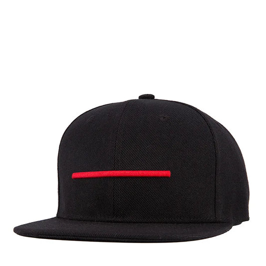 Red Line Embroidered SnapBack Hat