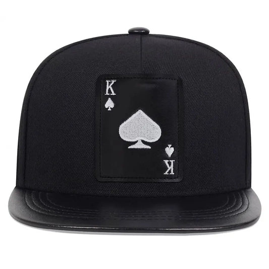 King of Hearts Playing Card Embroidered Snapback