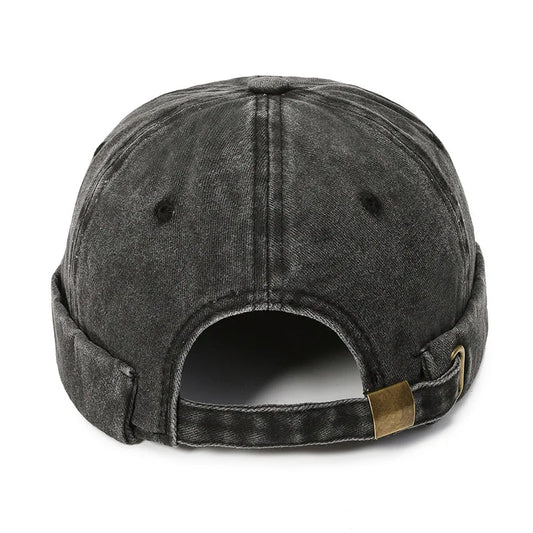 Washed Denim Docker Brimless Cap