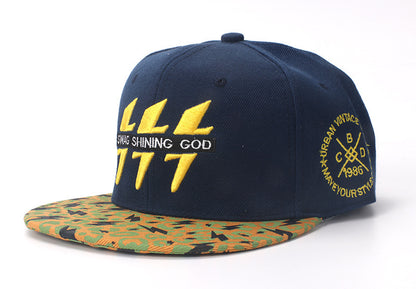3 Lightening Bolts Embroidered SnapBack Hat