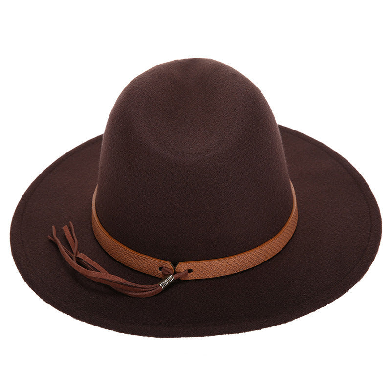 Tassel Ribbon Fedora Hat