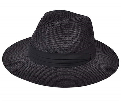 Black Ribbon Fedora Hat