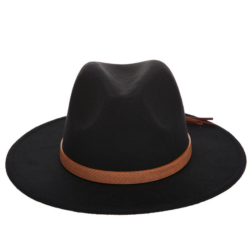 Tassel Ribbon Fedora Hat