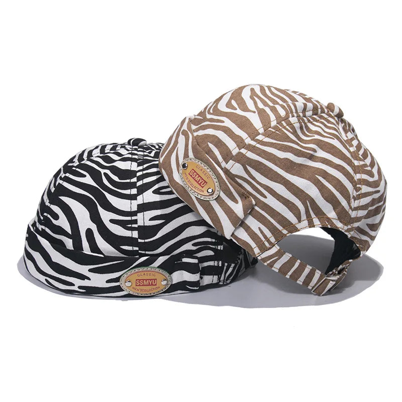 Animal Print Brimless Docker Cap