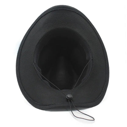 Western Felt Cowboy Hat With Punk Belt