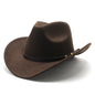 Western Felt Cowboy Hat With Punk Belt
