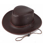Faux Leather Western Cowboy Hat