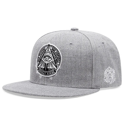The Eye of God Faux Suede SnapBack Hat