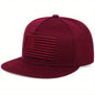 American Flag Embroidered Snapback