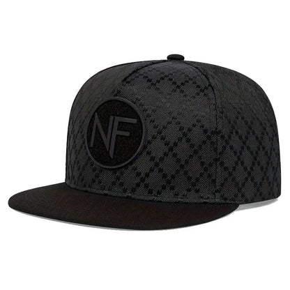 NF Letter Embroidered Criss-Cross Pattern Snapback