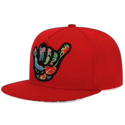 Personality Fingers Embroidered SnapBack