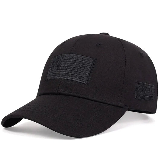 American Flag Plaid Embroidered Baseball Cap