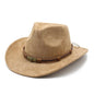 Suede Faux Leader Band Cowboy Hat