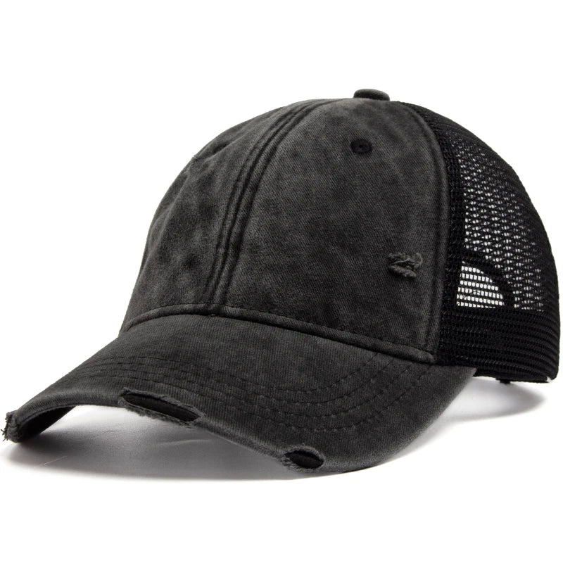 Washed Solid Color Trucker Hat