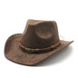 Suede Faux Leader Band Cowboy Hat