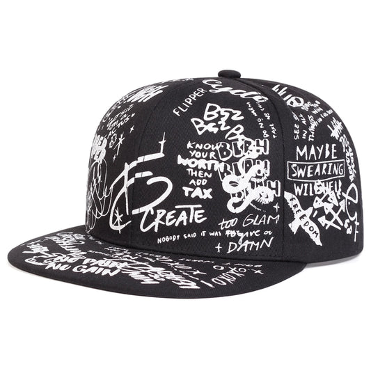 Graffiti Print SnapBack Hat
