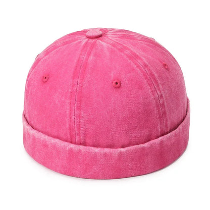 Washed Denim Docker Brimless Cap