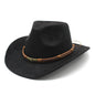 Suede Faux Leader Band Cowboy Hat