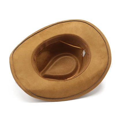 Suede Faux Leader Band Cowboy Hat