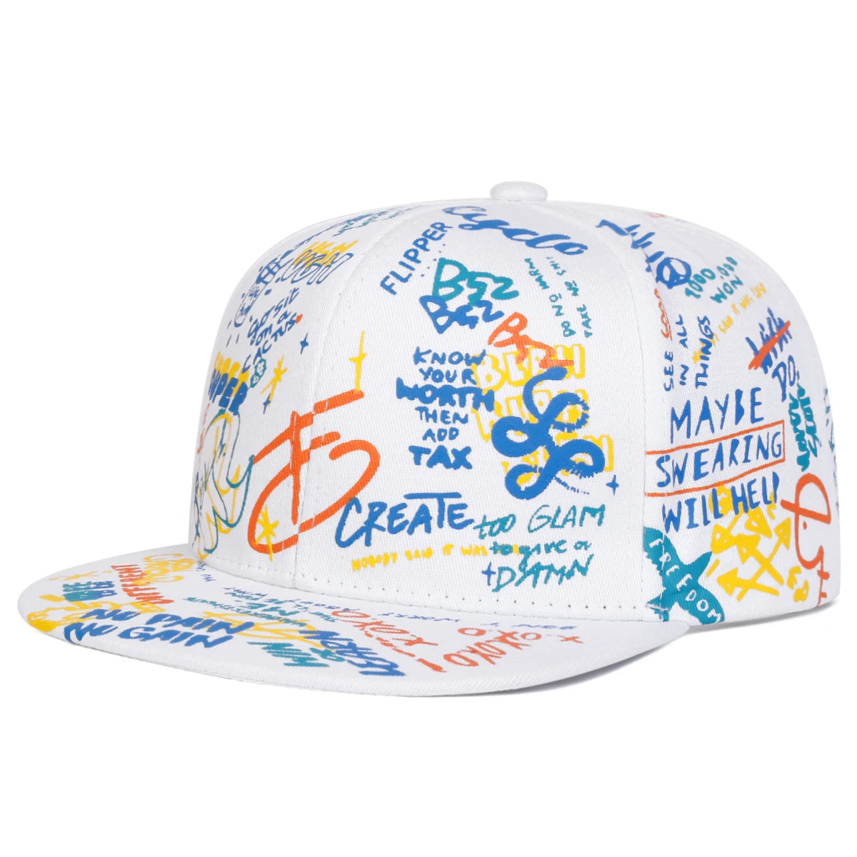 Graffiti Print SnapBack Hat