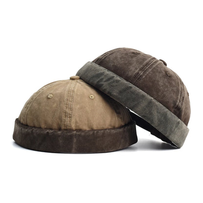 Washed Docker Brimless Cap