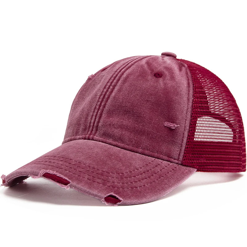 Washed Solid Color Trucker Hat