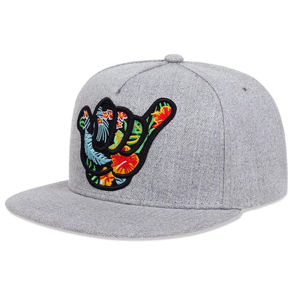 Personality Fingers Embroidered SnapBack