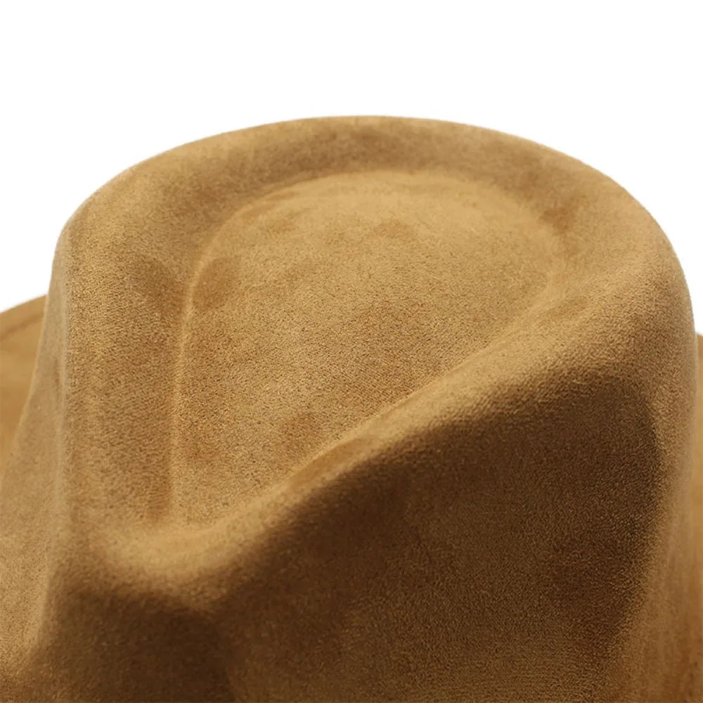 Suede Faux Leader Band Cowboy Hat