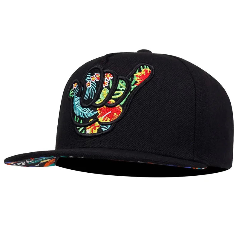 Personality Fingers Embroidered SnapBack
