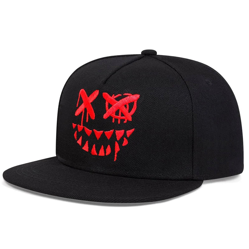 Ghostly “X” Eyed Embroidered SnapBack Hat