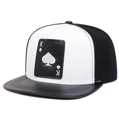 King of Hearts Playing Card Embroidered Snapback