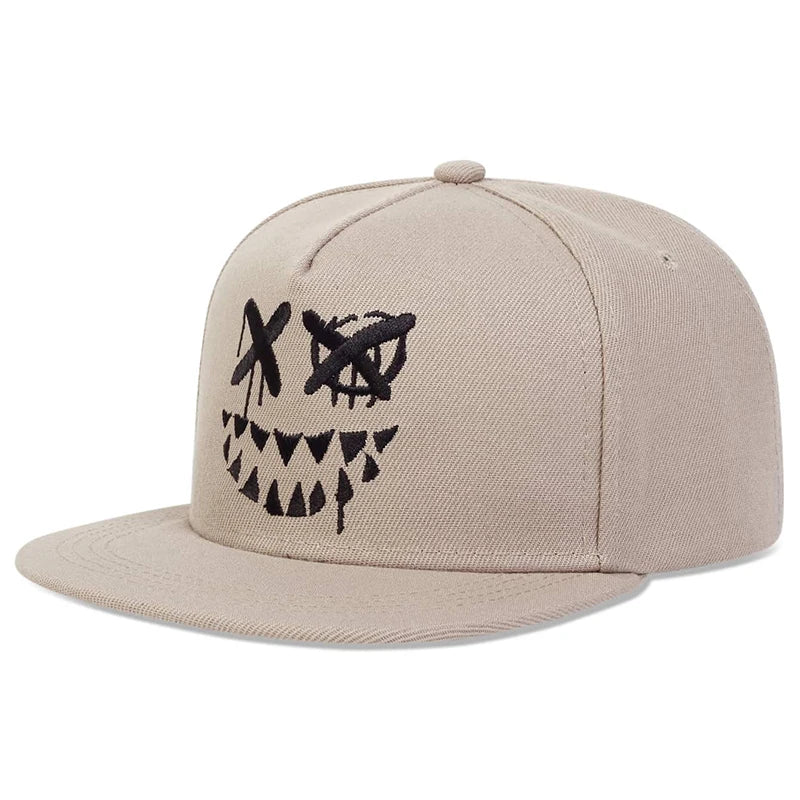 Ghostly “X” Eyed Embroidered SnapBack Hat