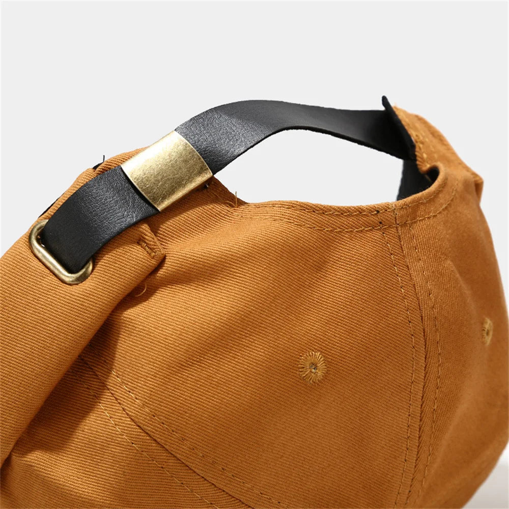 Retro Letter Label Brimless Cap