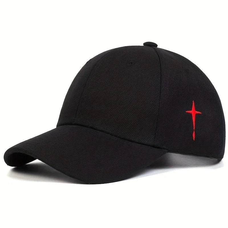 Side Cross Embroidered Baseball Cap