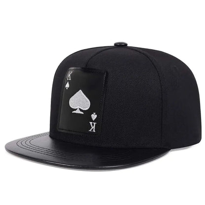 King of Hearts Playing Card Embroidered Snapback
