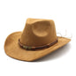 Suede Faux Leader Band Cowboy Hat
