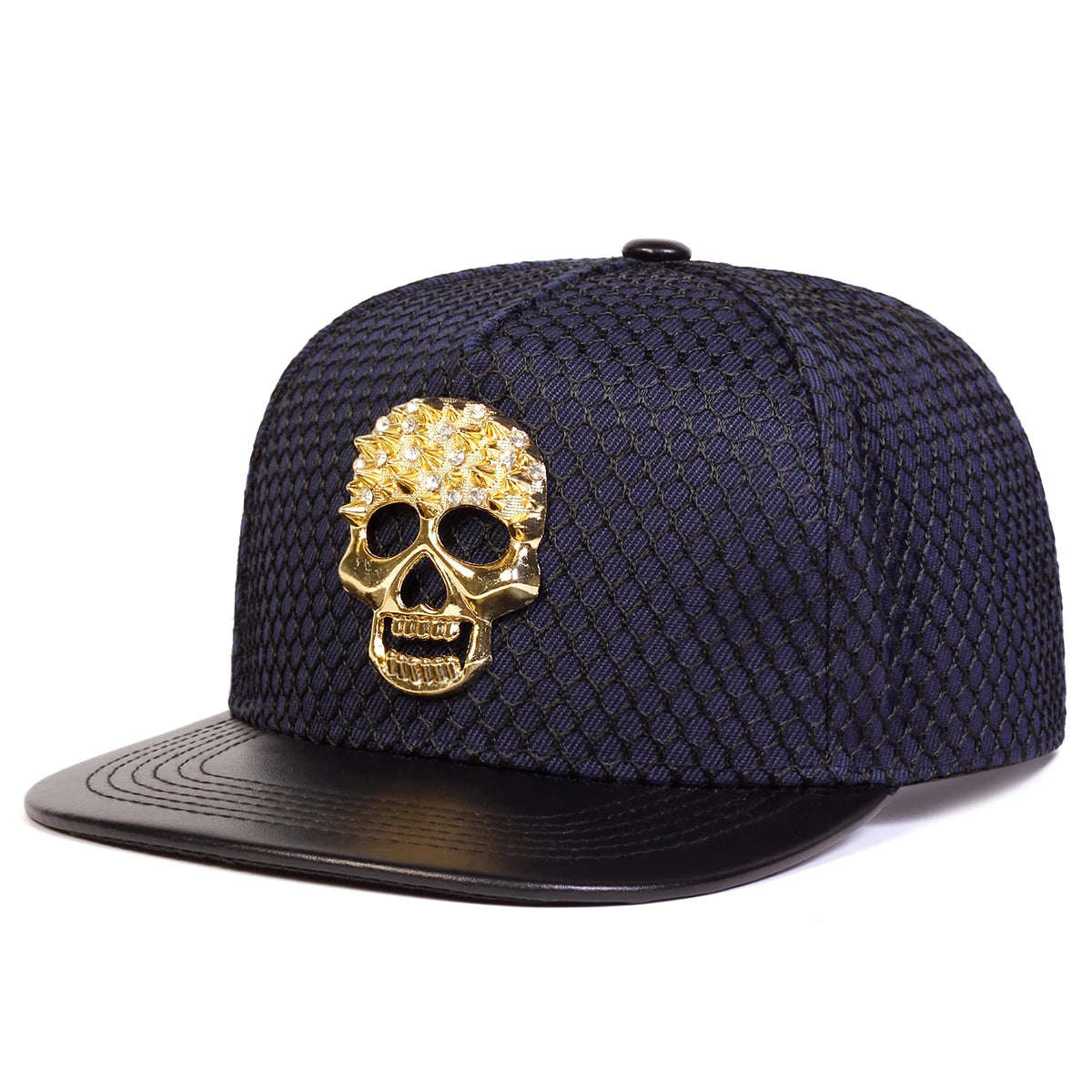 Metal Skull Snapback Hat