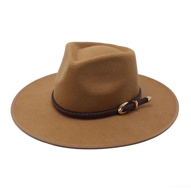 Goldlike Trim Braided Band Fedora