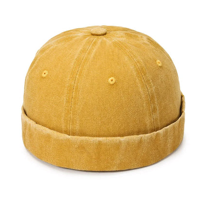 Washed Denim Docker Brimless Cap