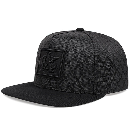 AC Letter Embroidered Criss-Cross Pattern Snapback
