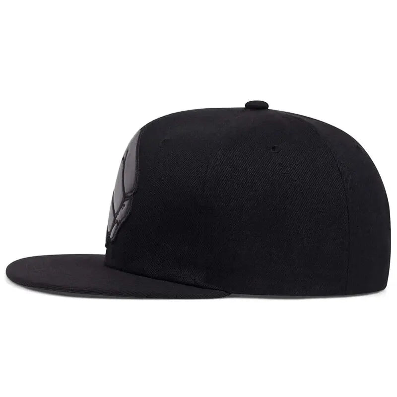 Leather Label Fist Embroidered SnapBack Hat
